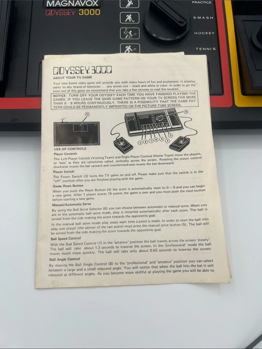 Magnavox Odyssey 3000 Classic Black Video Game Console